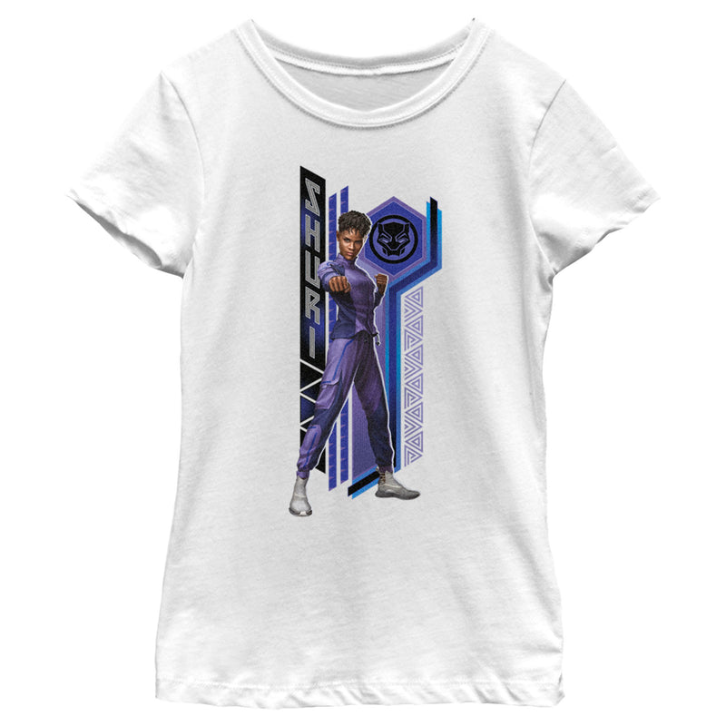 Girl's Black Panther: Wakanda Forever Shuri Pattern T-Shirt