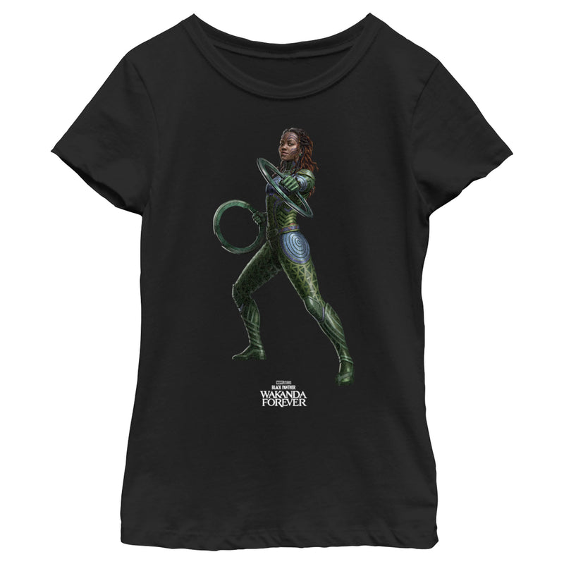 Girl's Black Panther: Wakanda Forever Nakia Rings T-Shirt