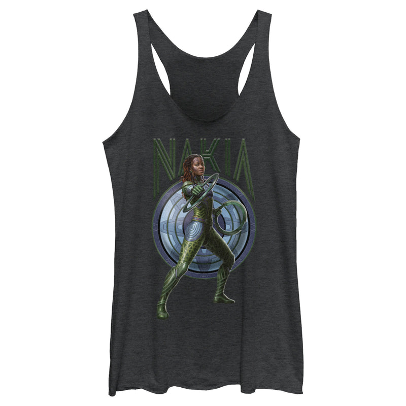 Women's Black Panther: Wakanda Forever Nakia Shield Racerback Tank Top