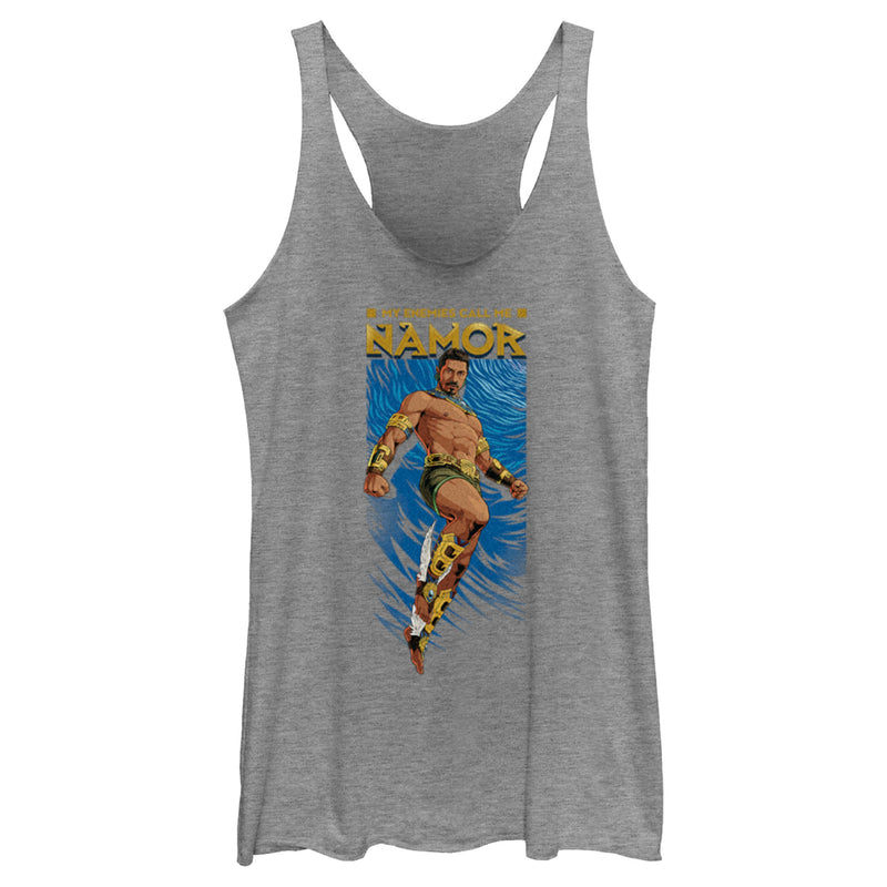 Women's Black Panther: Wakanda Forever My Enemies Call Me Namor Animated Racerback Tank Top