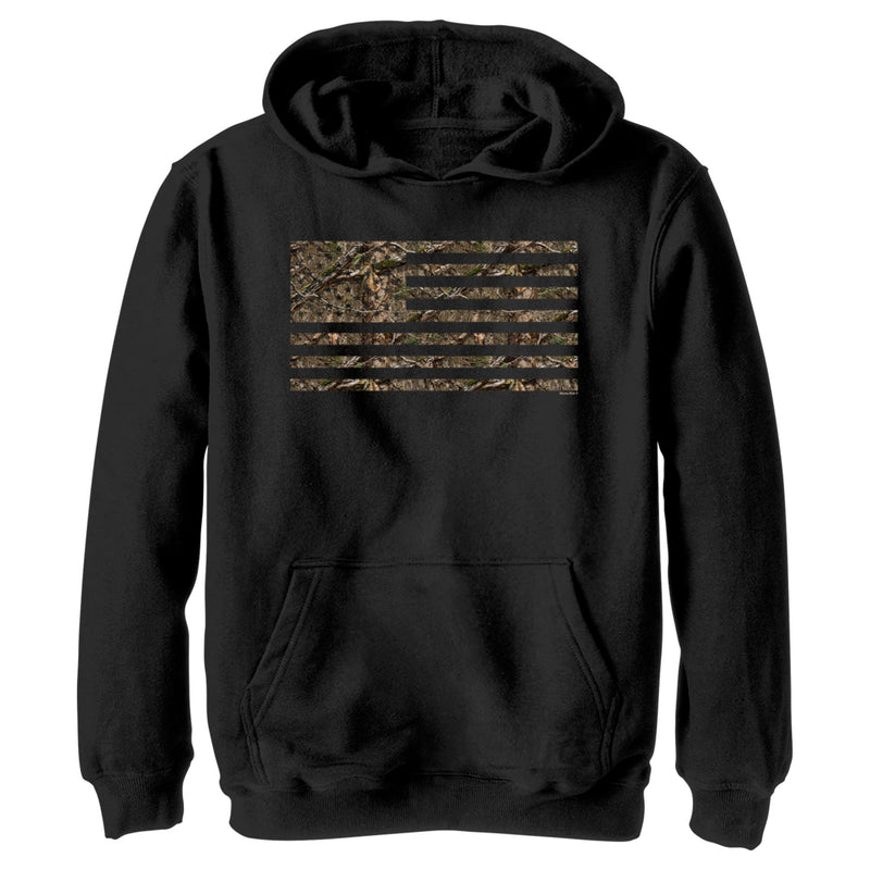 Boy's Mossy Oak In the Woods Flag Pull Over Hoodie