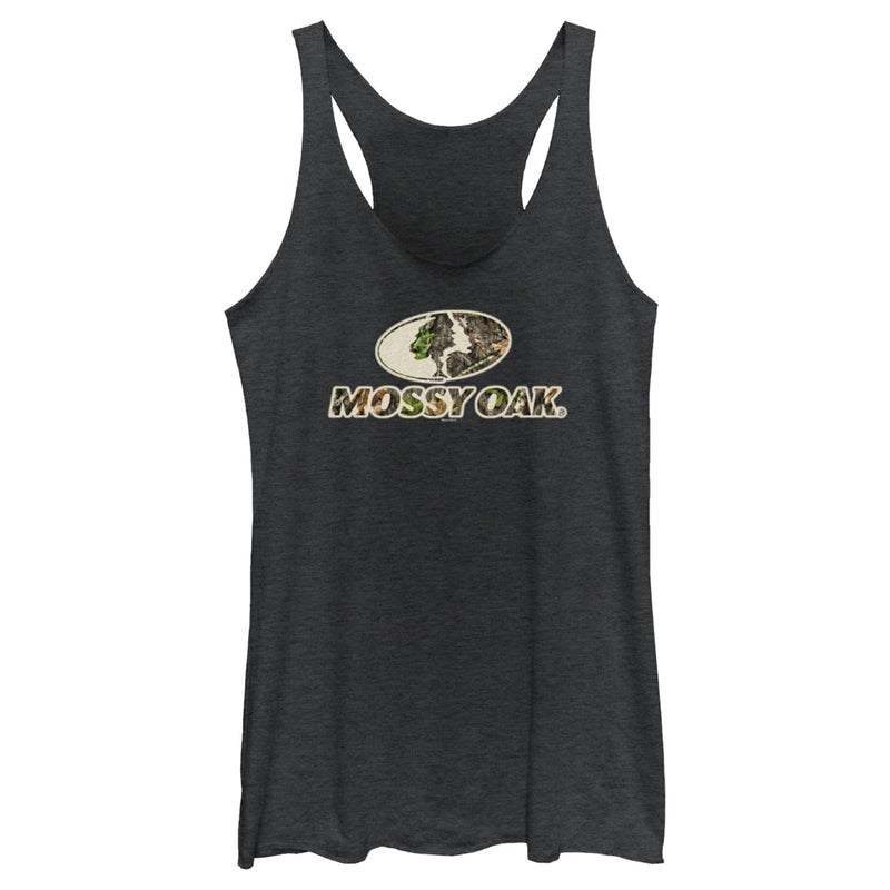 Women's Mossy Oak Classic Camouflage Logo Racerback Tank Top