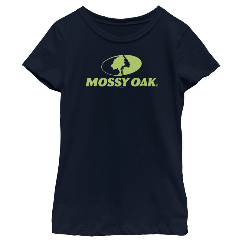 Girl's Mossy Oak Green Classic Logo T-Shirt