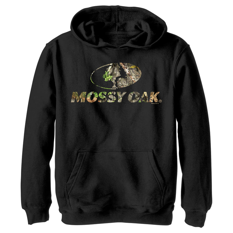 Boy's Mossy Oak Natured Filled Logo Pull Over Hoodie