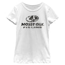 Girl's Mossy Oak Black Water Fishing Logo T-Shirt