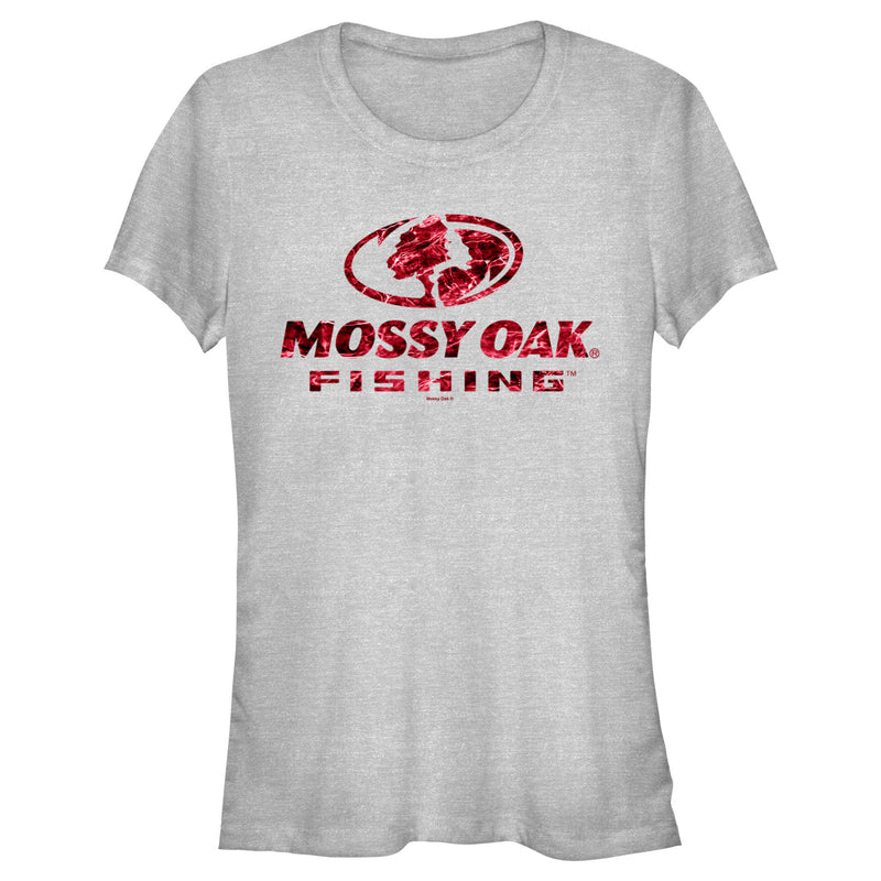 Junior's Mossy Oak Red Water Fishing Logo T-Shirt