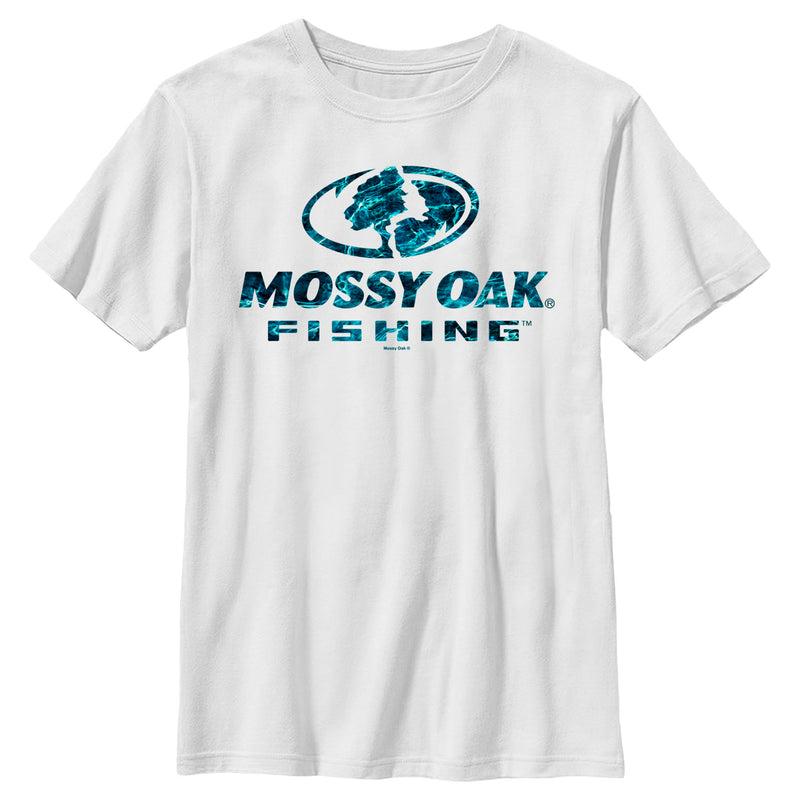 Boy's Mossy Oak Blue Water Fishing Logo T-Shirt