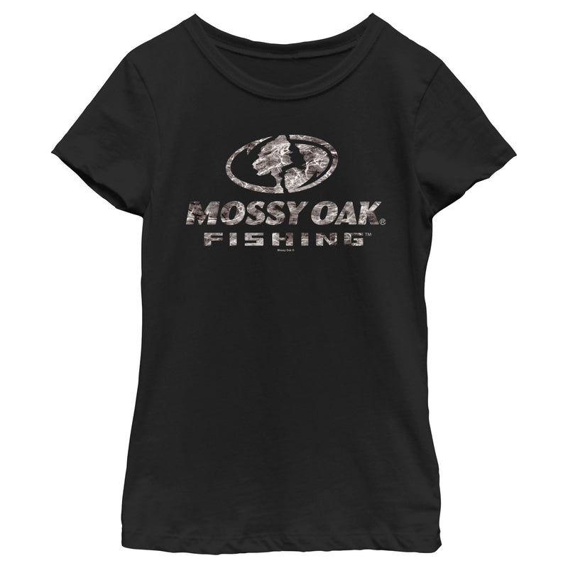 Girl's Mossy Oak Water Fishing Logo T-Shirt