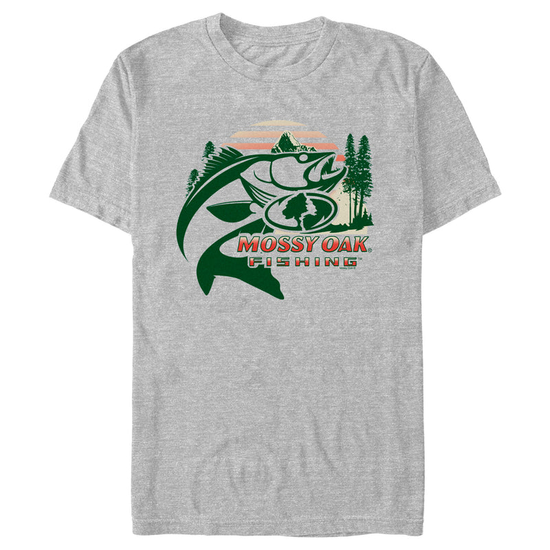 Men's Mossy Oak Retro Fishing Logo T-Shirt