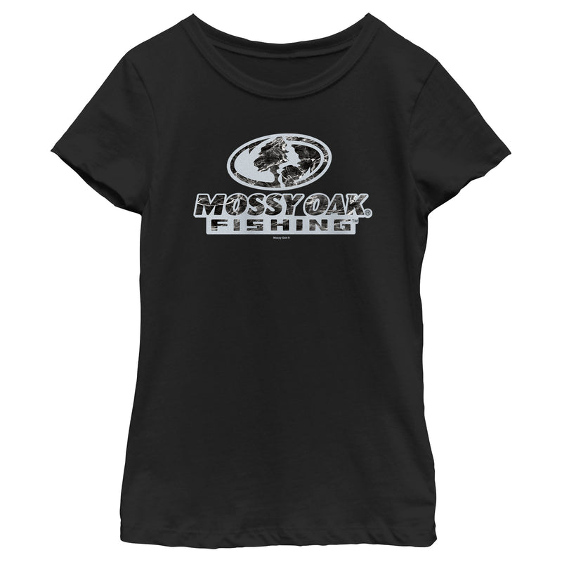 Girl's Mossy Oak Black Water Bold Logo T-Shirt