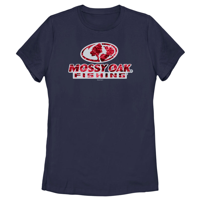 Women's Mossy Oak Red Water Bold Logo T-Shirt