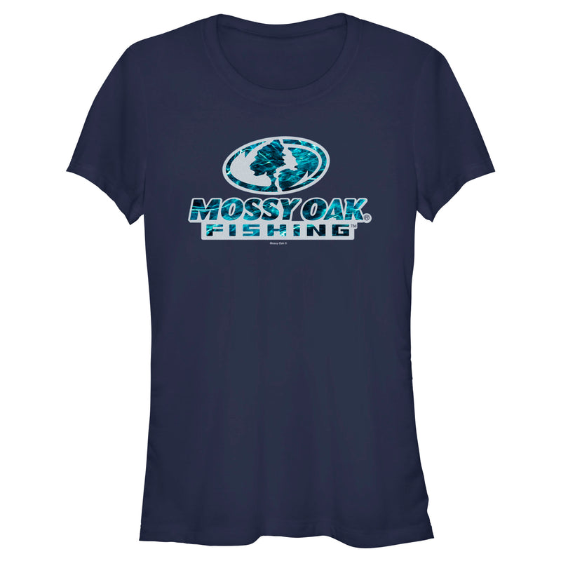 Junior's Mossy Oak Blue Water Bold Logo T-Shirt