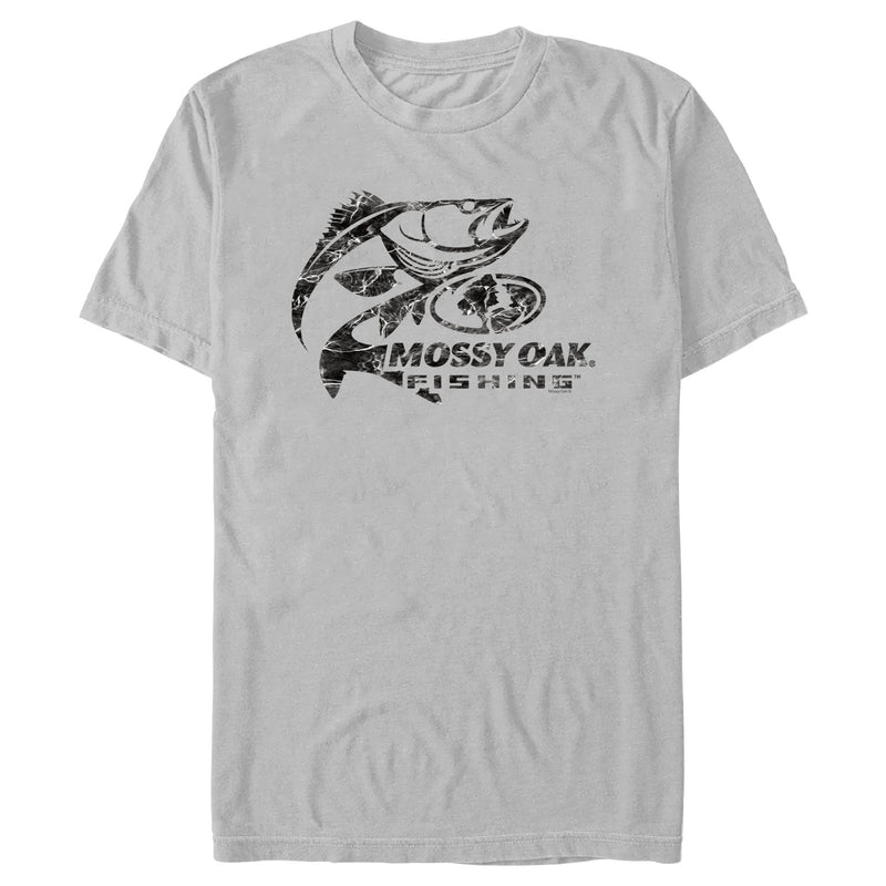 Men's Mossy Oak Bass Fishing Black Logo T-Shirt