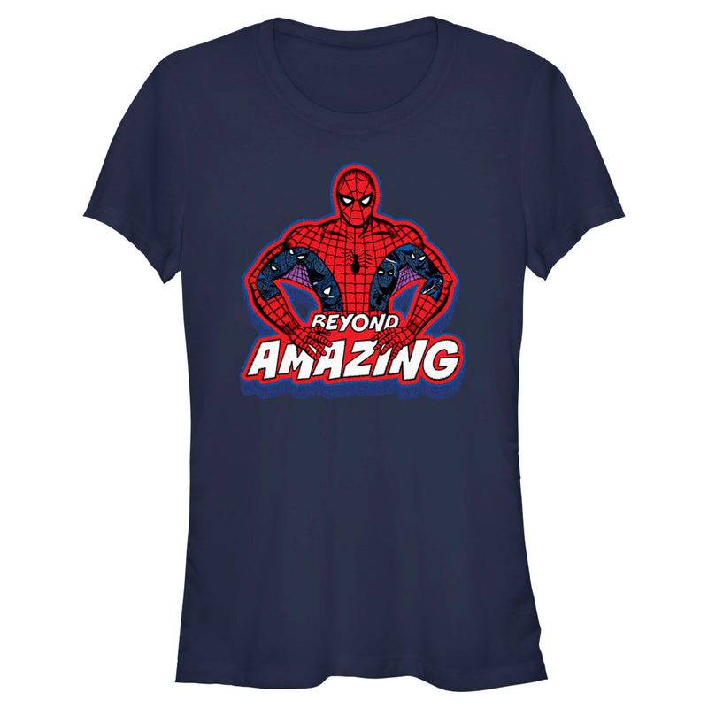 Junior's Spider-Man: Beyond Amazing Retro Pose T-Shirt