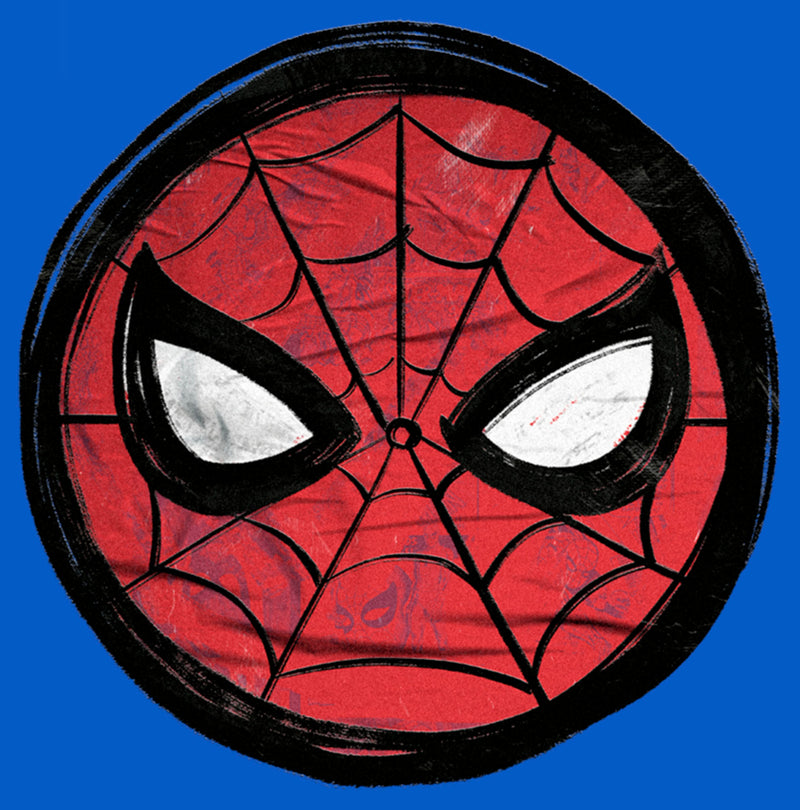 Men's Spider-Man: Beyond Amazing Mask Sketch Circle T-Shirt