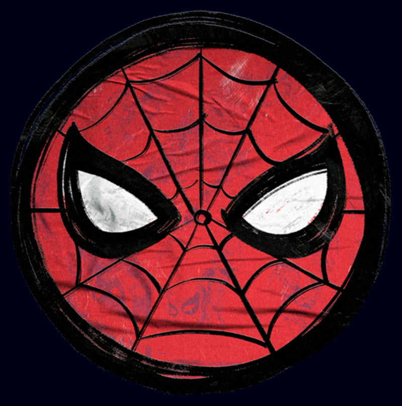 Women's Spider-Man: Beyond Amazing Mask Sketch Circle T-Shirt