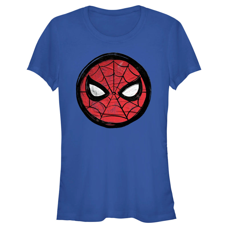 Junior's Spider-Man: Beyond Amazing Mask Sketch Circle T-Shirt