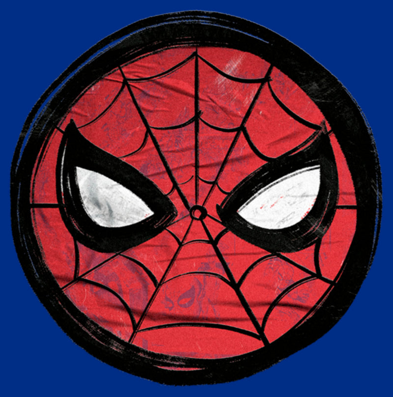 Junior's Spider-Man: Beyond Amazing Mask Sketch Circle T-Shirt