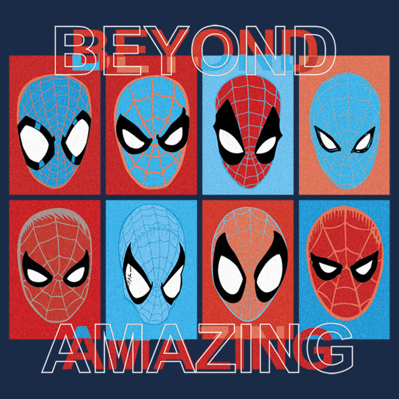 Men's Spider-Man: Beyond Amazing Mask Squares T-Shirt