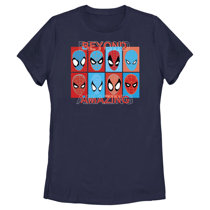 Women's Spider-Man: Beyond Amazing Mask Squares T-Shirt