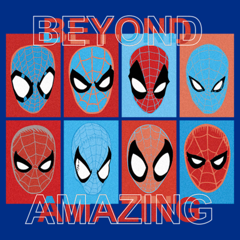 Junior's Spider-Man: Beyond Amazing Mask Squares T-Shirt