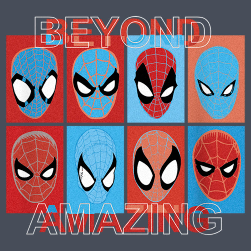 Women's Spider-Man: Beyond Amazing Mask Squares Racerback Tank Top