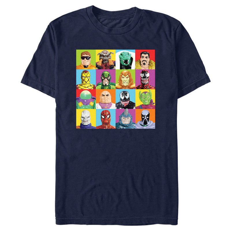 Men's Spider-Man: Beyond Amazing Toy Villain Squares T-Shirt