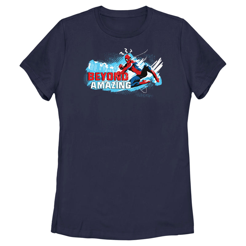 Women's Spider-Man: Beyond Amazing Swing Pose T-Shirt