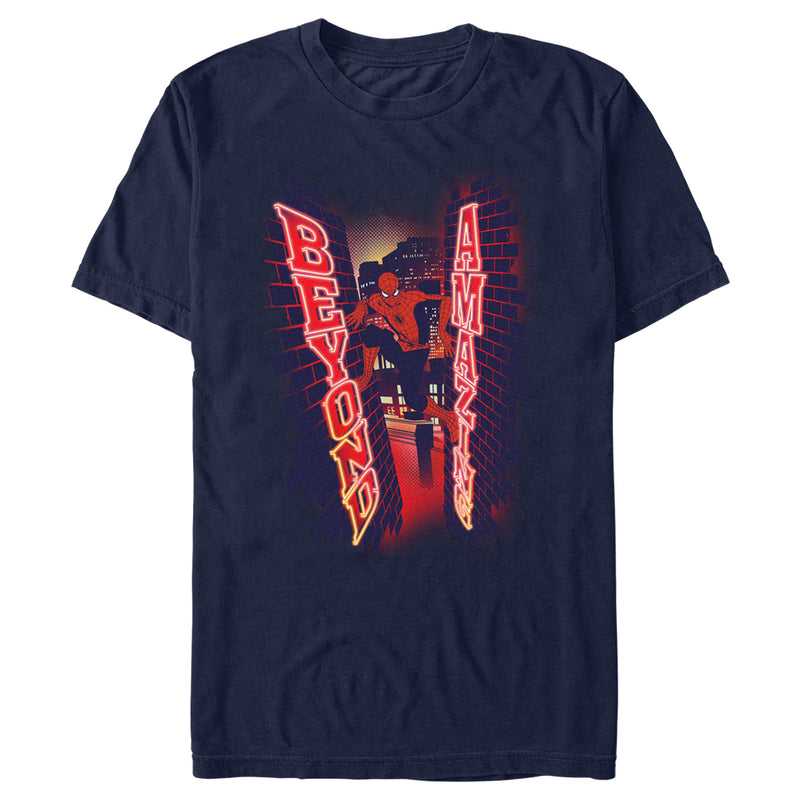 Men's Spider-Man: Beyond Amazing Neon Logo T-Shirt