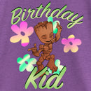 Girl's Guardians of the Galaxy Birthday Kid Groot T-Shirt