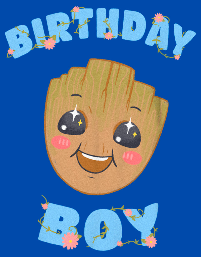 Boy's Guardians of the Galaxy Baby Face Birthday Boy Groot T-Shirt