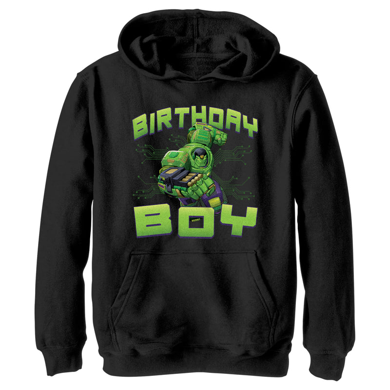 Boy's Marvel Birthday Boy Hulk Mech Suit Pull Over Hoodie