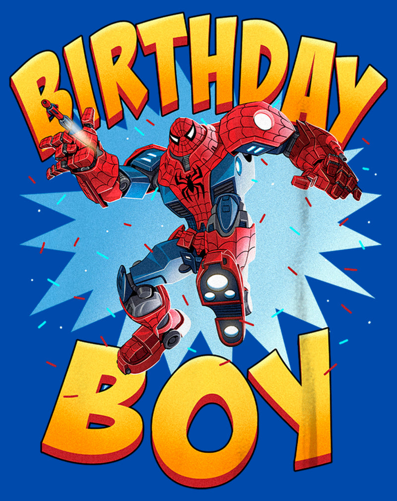 Boy's Marvel Mech Suit Spider-Man Birthday T-Shirt