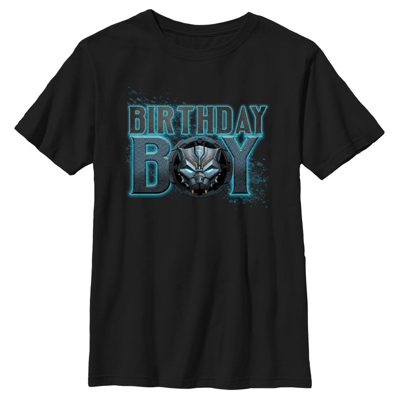 Boy's Marvel Black Panther Mech Suit Birthday T-Shirt