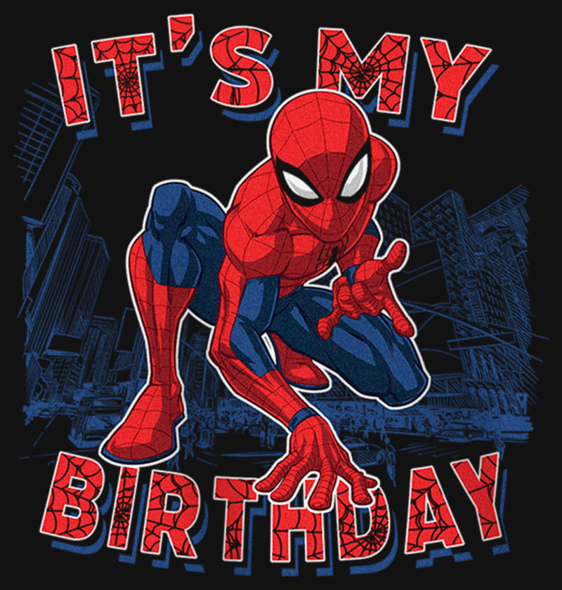 Girl's Marvel It's My Spider-Birthday T-Shirt