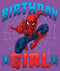 Girl's Marvel Bday Girl Spidey T-Shirt