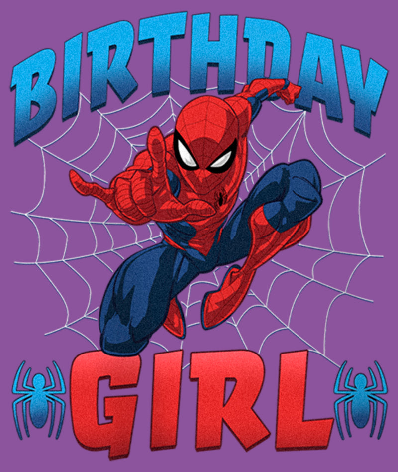 Girl's Marvel Bday Girl Spidey T-Shirt