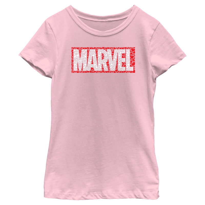 Girl's Marvel Heart Fill Logo T-Shirt