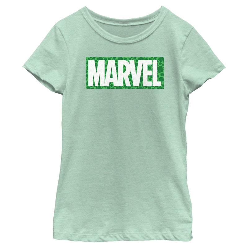 Girl's Marvel St. Patrick's Day Clover Logo T-Shirt