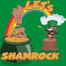 Men's Marvel Cartoon Rocket and Groot Let's Shamrock T-Shirt