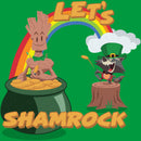 Junior's Marvel Cartoon Rocket and Groot Let's Shamrock T-Shirt