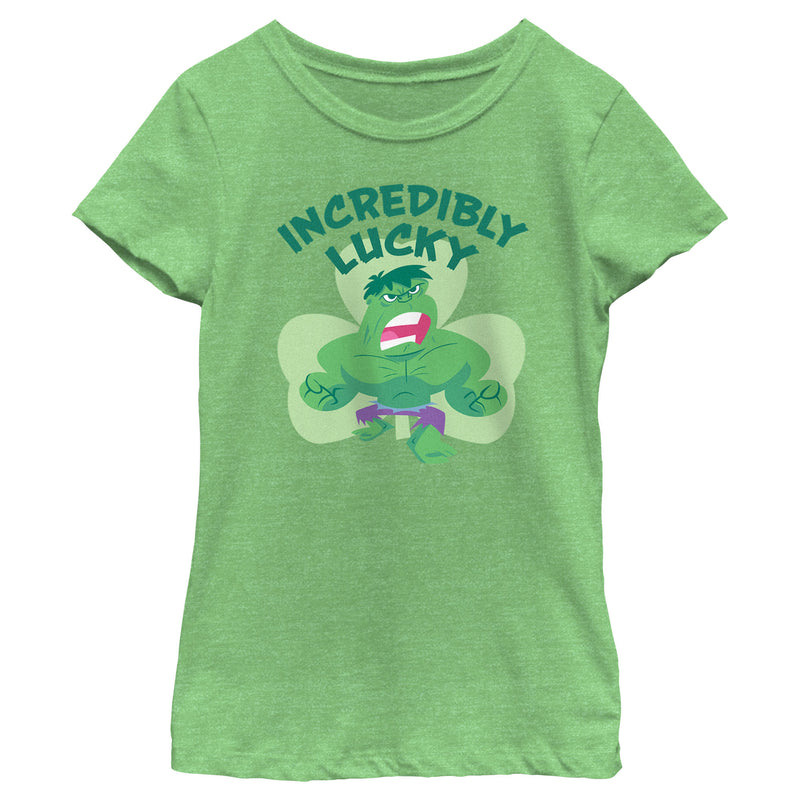 Girl's Marvel Incredibly Lucky Hulk T-Shirt