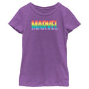 Girl's Marvel Rainbow Logo T-Shirt