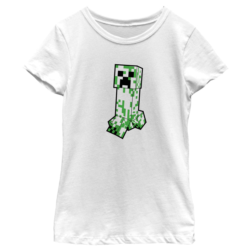 Girl's Minecraft Creeper Creepin' T-Shirt