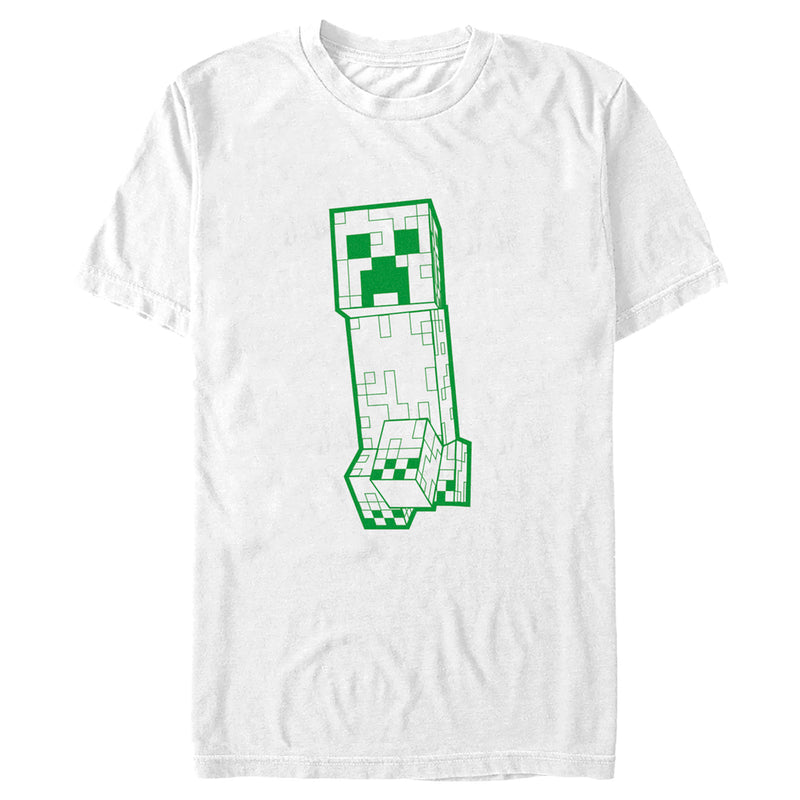 Men's Minecraft Creeper Outline T-Shirt