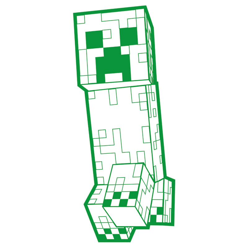 Men's Minecraft Creeper Outline T-Shirt