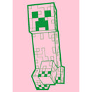 Girl's Minecraft Creeper Outline T-Shirt