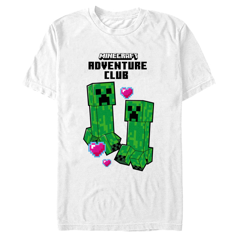 Men's Minecraft Adventure Club Creeper Hearts T-Shirt