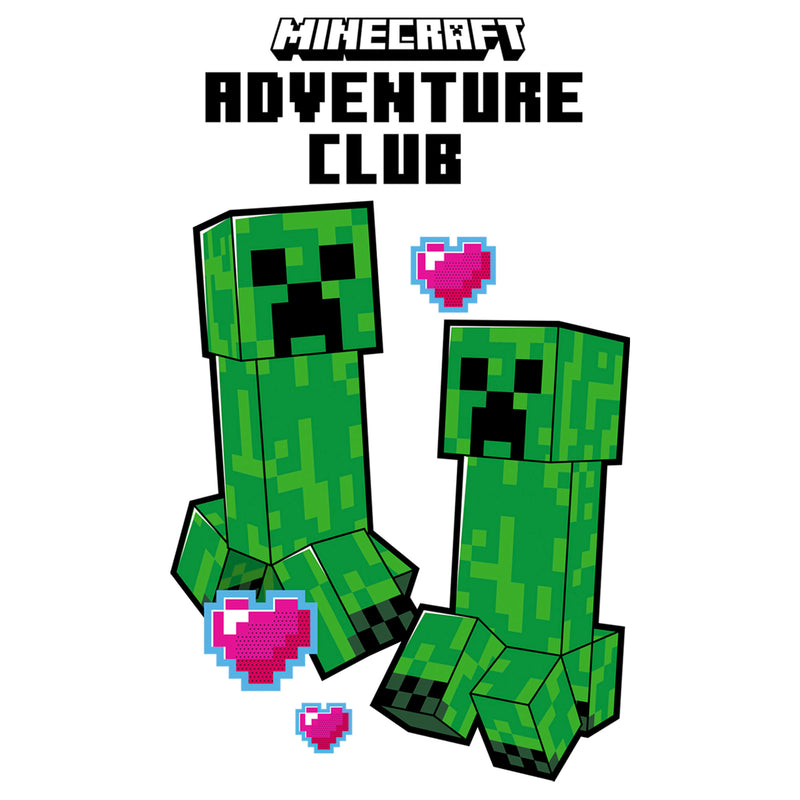 Men's Minecraft Adventure Club Creeper Hearts T-Shirt