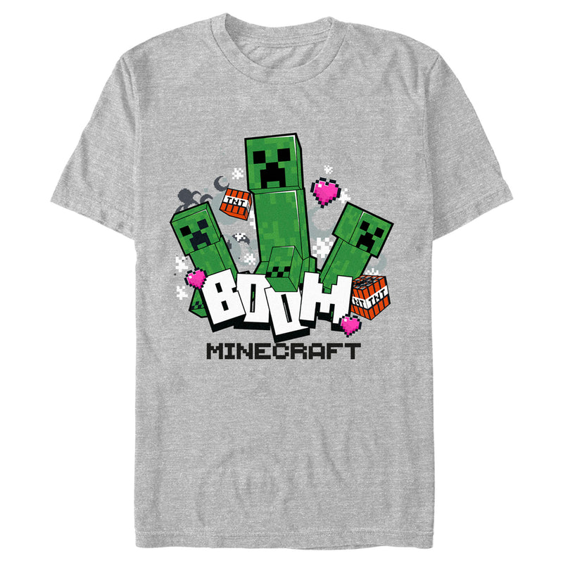 Men's Minecraft Creepers Boom Logo T-Shirt